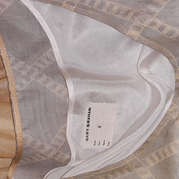 Gary graham raime tan/grey sleeveless oversized dress 8 - Picture 7 of 7